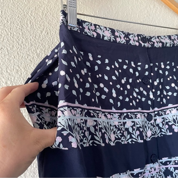 National Pull On Floral Midi Skirt Women's M Petite Challis Pockets Fairy Boho - Picture 8 of 15
